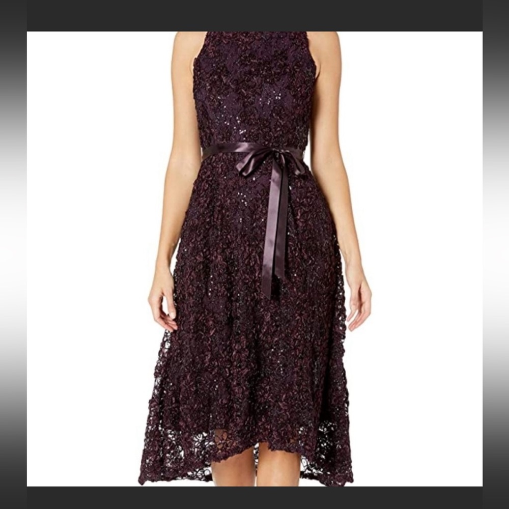 Tahari Sleeveless High-Low Dress